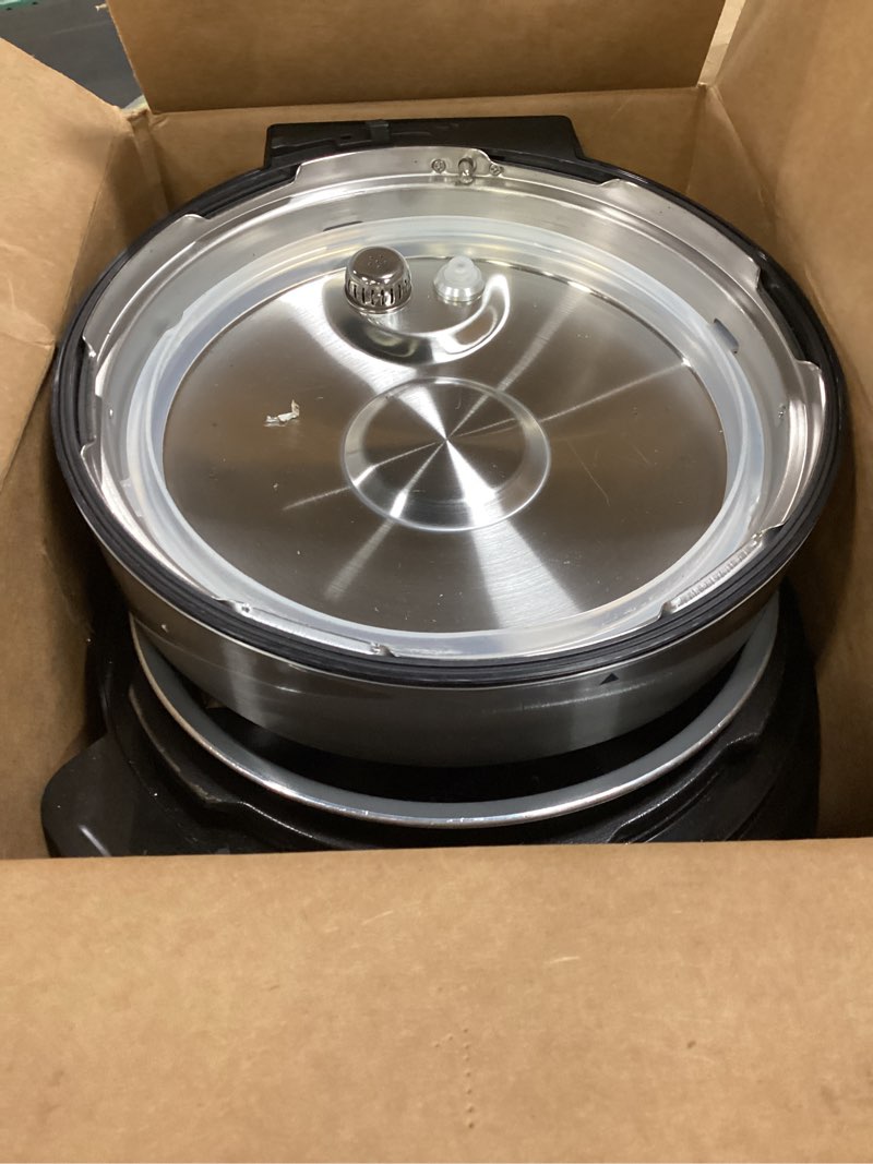 Condition photo showing As Is for healsmart 24-in-1 electric pressure cooker 6.3 quart, non-stick stainless steel multi cooker for slow cooking, yogurt maker, steam, rice, bake, dishwasher safe, silver 6.3 quarts