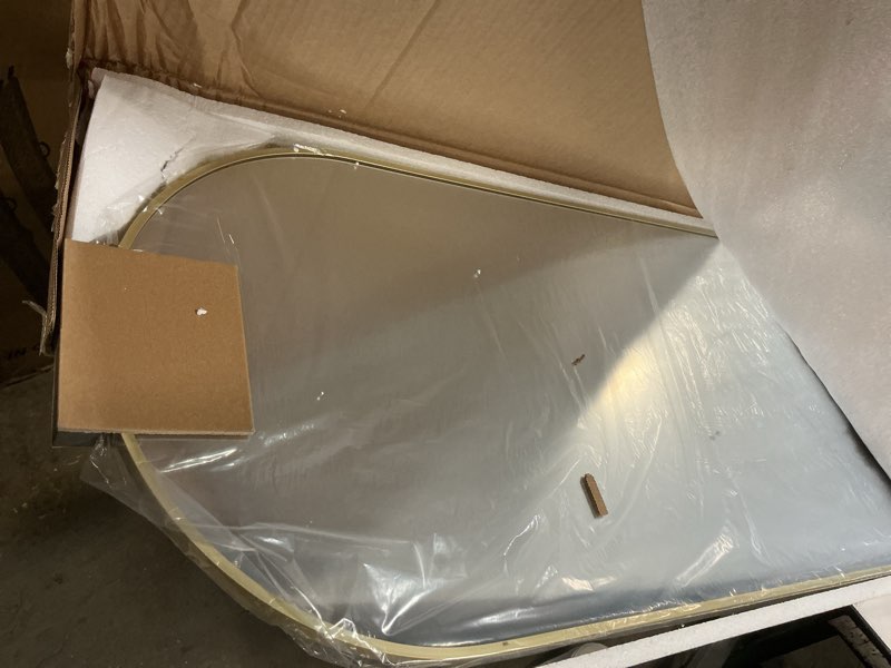 Condition photo showing Good Condition for Arched Mirror Full Length, Upgraded 16"x59" Body Wall Mirrors with Shatter-Proof Glass, Floor Standing, Hanging or Leaning, Tall Arch Mirror with Stand Aluminum Alloy Frame for Bedroom Cloakroom
