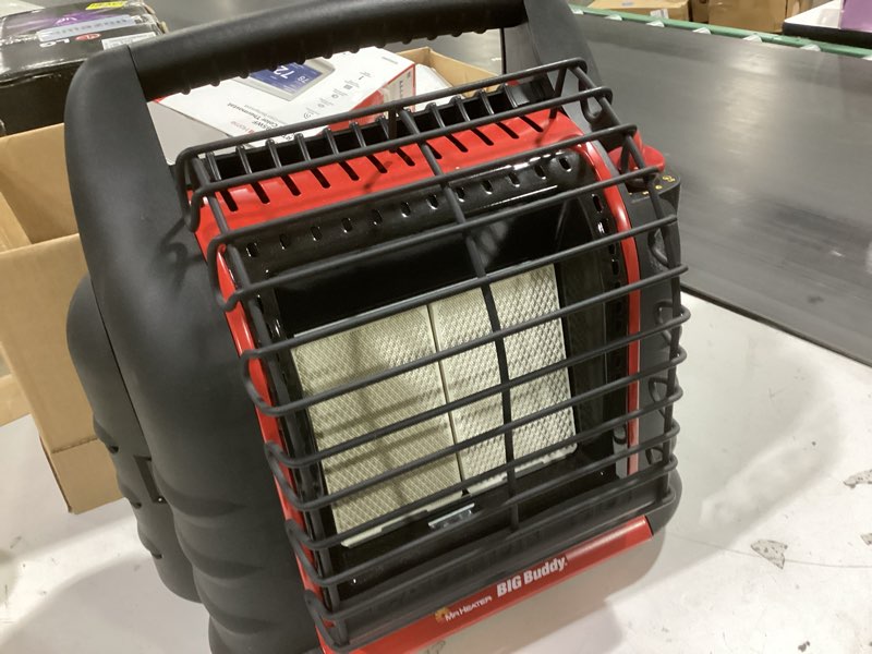 Condition photo showing As Is for Mr. Heater Big Buddy Heater 18000 -BTU Outdoor Portable Radiant Propane Heater