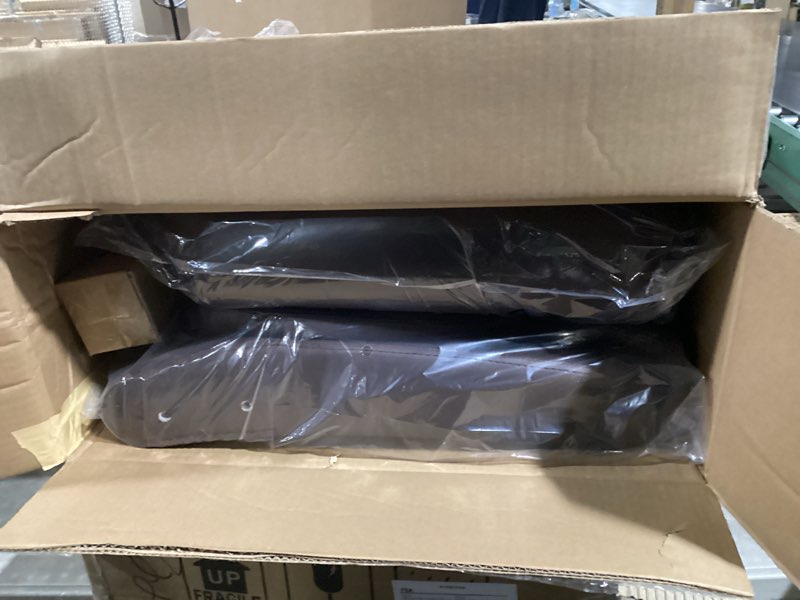 Condition photo showing Good Condition for (Incomplete)Amazon Basics Classic Puresoft PU Padded Mid-Back Height Adjustable Office Computer Desk Chair with Armrest, 25.75\"D x 24.25\"W x 42.25\"H, Brown