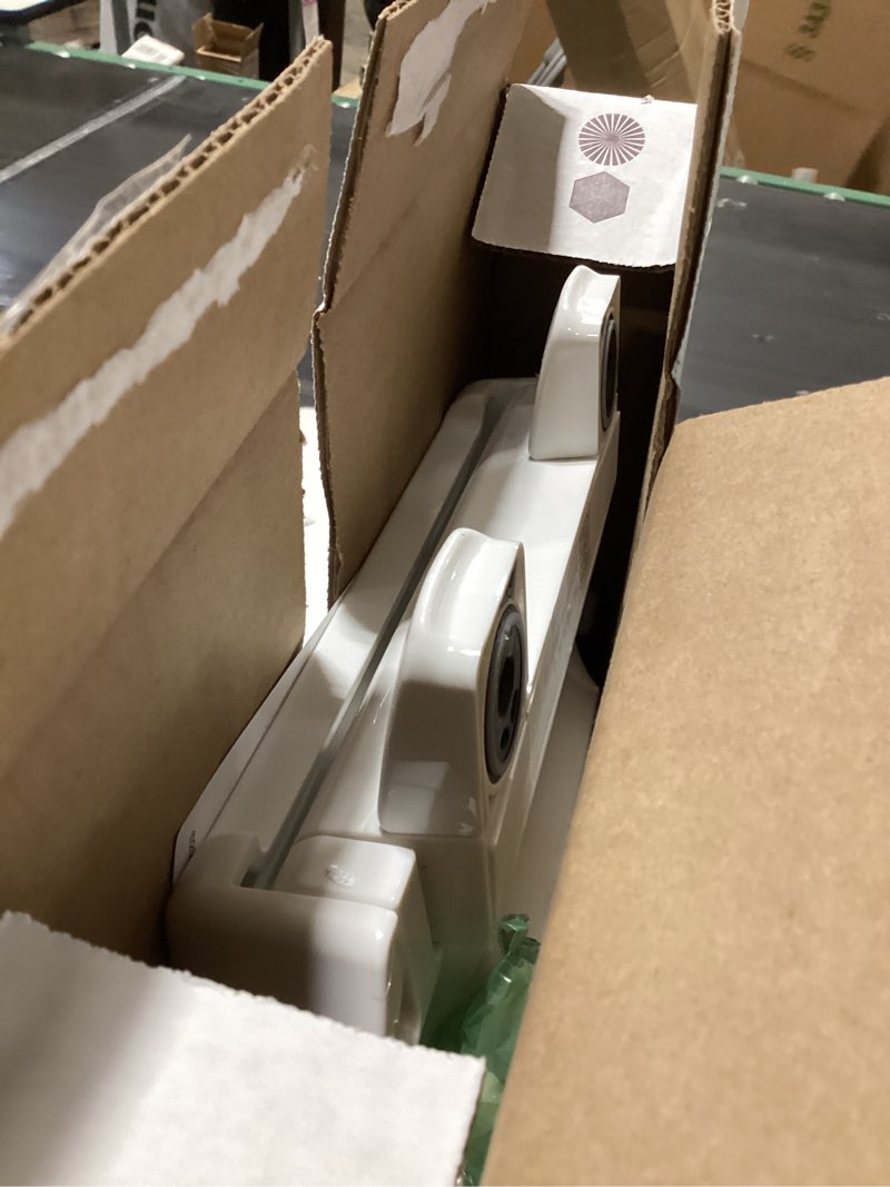 Condition photo showing Good Condition for kohler 4636-rl-0 cachet readylatch elongated slow close toilet seat, soft close toilet seat quiet lid, contoured grip-tight bumpers installation hardware, apartment essentials, white white elongated ready latch