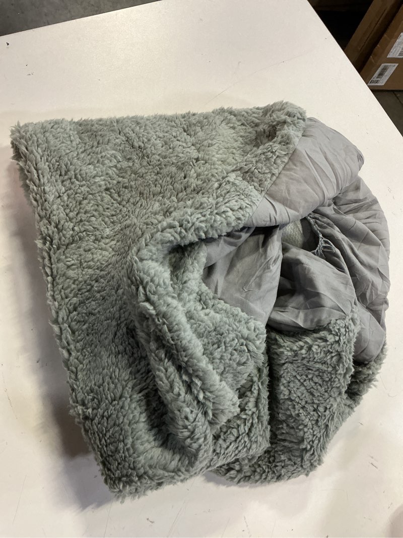 Condition photo showing Good Condition for dog bed covers soft plush replacement washable, waterproof pet mattress bed liner grey 41x29 inches, for dog/cat, cover only 41"l x 29"w x 6"th 1