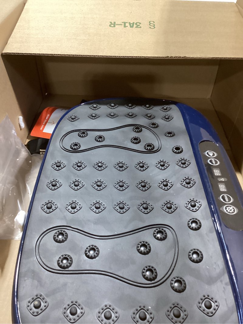 Condition photo showing Good Condition for lifepro hexaplate lite vibration plate exercise machine with magnetic acupoints - full body vibration platform for beginners and recovery - lymphatic drainage massager for muscle toning and fitness blue