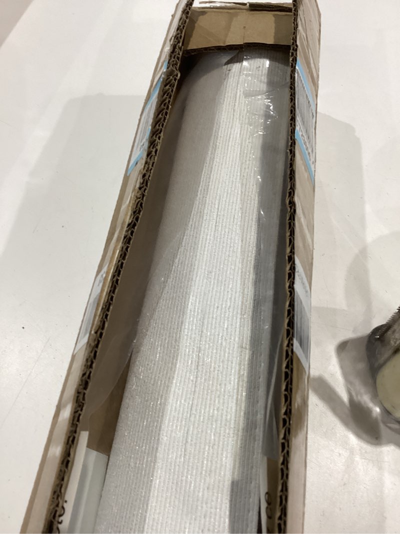 Condition photo showing As Is for unishades 100% blackout cordless roman shades for indoor windows & french doors, 23 3/4" w × 60" h - blackout - natural blackout - natural 23 3/4" w × 60" h