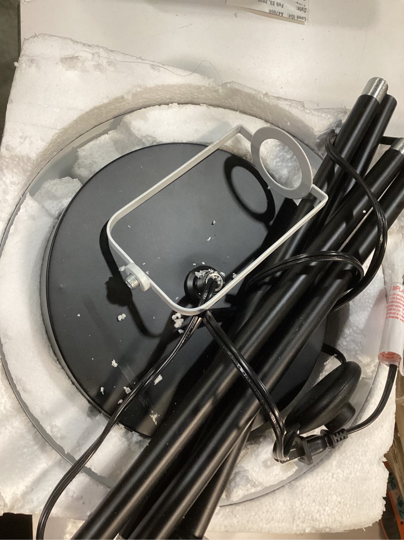 Modern Floor Lamps for Living Room, Black Metal Mushroom Lamp, 66" Tall Corner Lamp, Footswitch, Bri