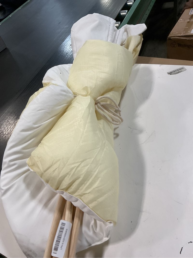 Condition photo showing As Is for Pet Teepee Tent for Dogs & Cats Dog Bed with Thick Cushion Puppies Play House Removable and Washable White M:20x20x24inch