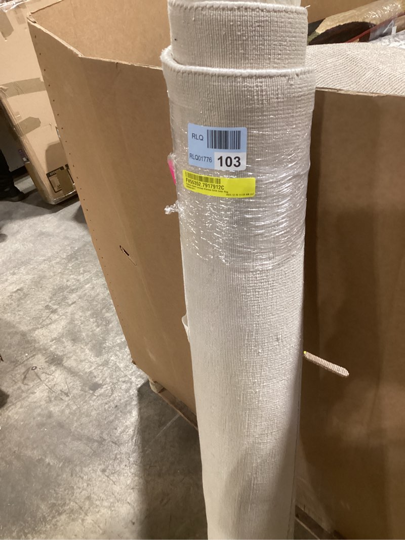 Condition photo showing As Is for Endora Hand Loomed Viscose Solid Color Rug