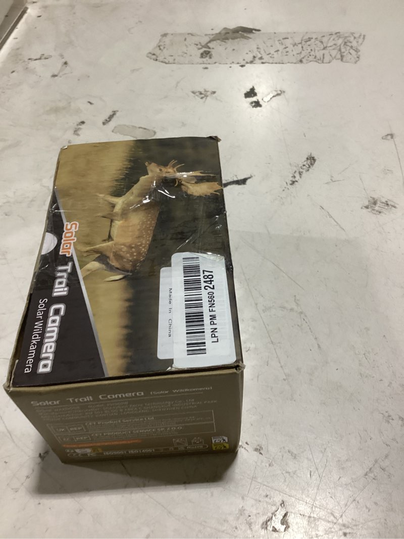 Condition photo showing As Is for maxdone solar trail camera wifi bluetooth - 4k 64mp game camera with 6000mah battery, rechargeable t