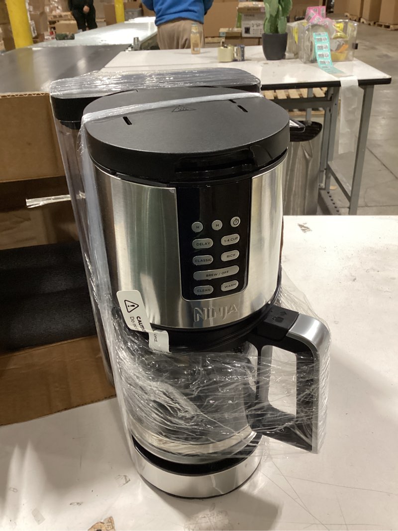 Condition photo showing As Is for Ninja 14 Cup , Programmable Coffee Maker XL Pro with Permanent Filter, 2 Brew Styles Classic & Rich, 4 Programs Small Batch, Delay Brew, Freshness Timer & Keep Warm, Stainless Steel, DCM201