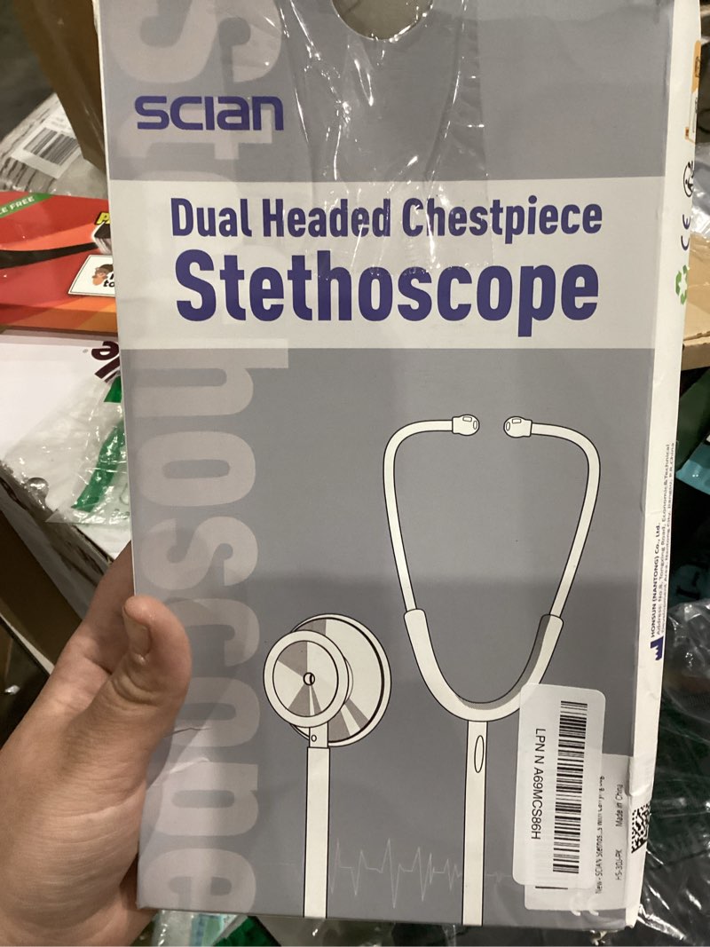 Condition photo showing Good Condition for SCIAN Dual Head Stethoscope for Nurses, Kids, Adults, Classic Stainless Steel Stethoscope Kit Medical Supplies with Free Accessories and Carrying Case, Pearlescent Pink Tube
