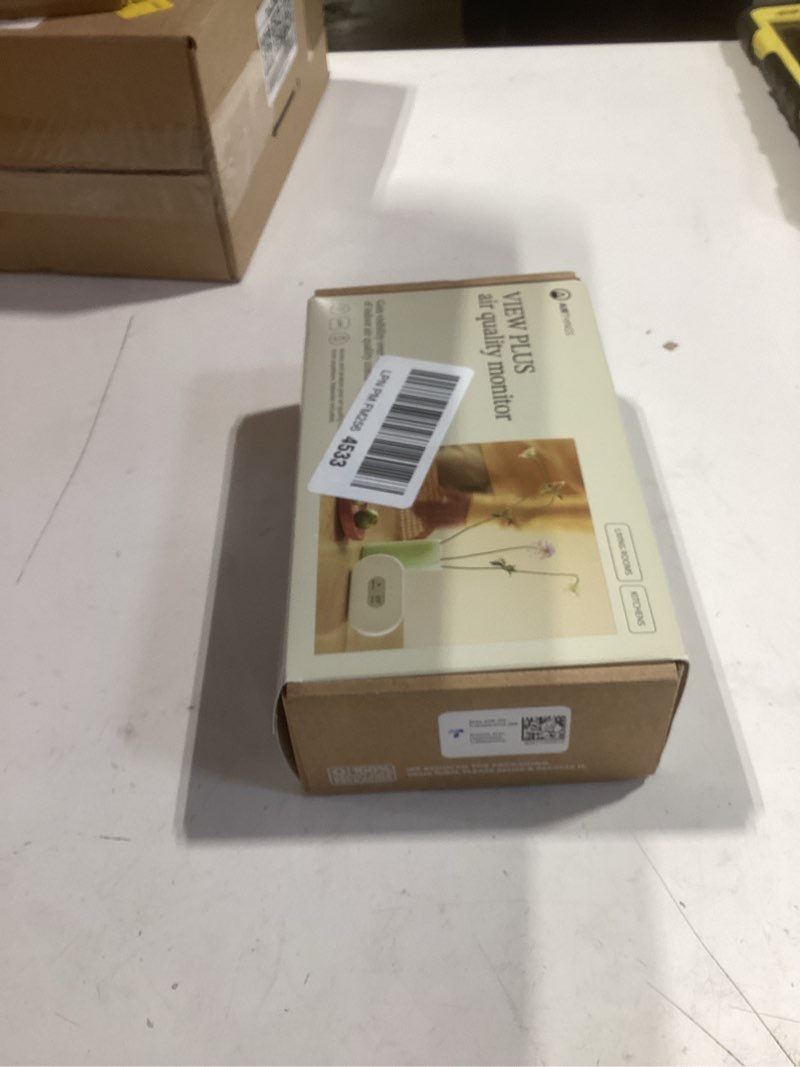 Condition photo showing New/Like New for airthings 2960 view plus - battery powered radon & air quality monitor (pm, co2, voc, humidity, temp, pressure)