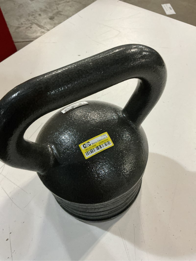 Condition photo showing Good Condition for apex adjustable heavy-duty kettlebell weight for strength training and weightlifting, ideal home gym equipment, cast iron, grey apkb-5009