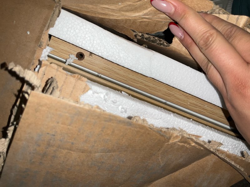 Condition photo showing As Is for OneBlis 70" Fluted Fireplace TV Stand for TVs Up to 80 Inches, Entertainment Center with 30" Firepla