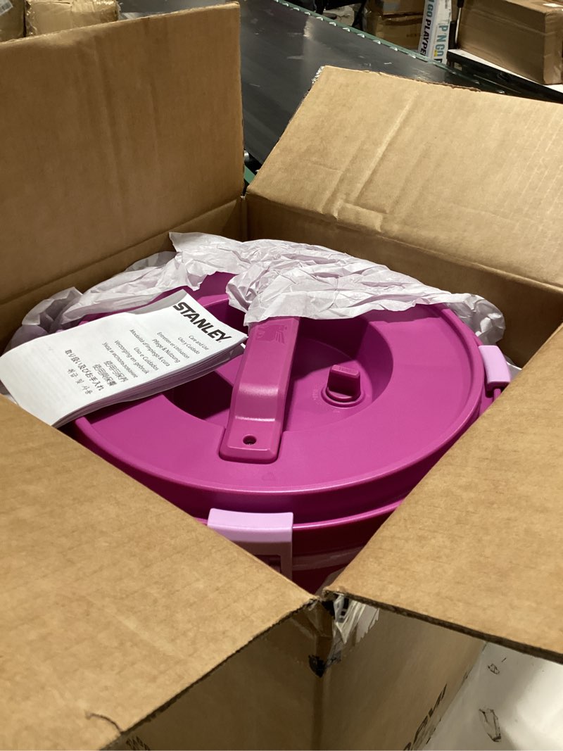 Condition photo showing Good Condition for stanley adventure fast flow water jug | leakproof ice water dispenser | insulated beverage cooler | easy pour spigot and latched foam lid | bpa-free dark blossom