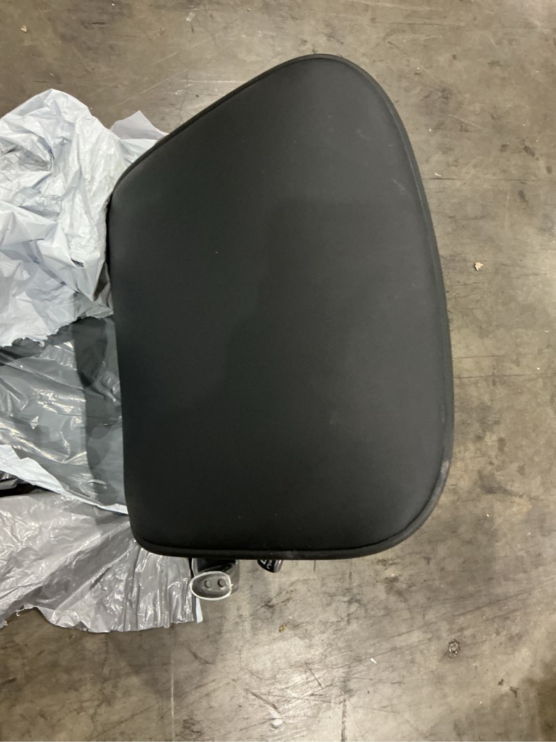 Condition photo showing As Is for incomplete ergohuman eurotech le9erg executive high back leather swivel chair - office chair with tilt tension control, tilt lock, back angle & height, synchro tilt, seat height & depth, & arm height adjustments