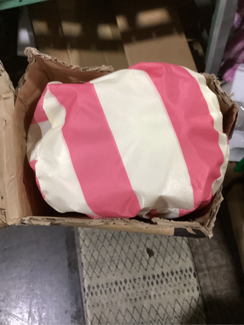 Condition photo showing Good Condition for rhino valley beach cabana, 8 * 8ft beach tent upf50+ protection, easy setup beach canopy wind resistant with cup holder, compact beach shade foldable beach tent sun shelter, pink & white stripes