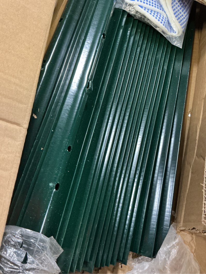 Condition photo showing Good Condition for metal fence posts, splicing 6 ft green heavy duty u posts, no dig t posts for fences wire mesh, perfect for temporary fencing, electric fence wire, corner anchor - 16 packs green 6ft-16pack