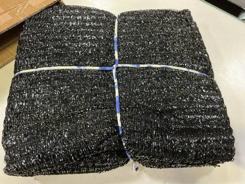 Condition photo showing New/Like New for 55% shade cloth for garden, sunblock mesh uv resistant net for vegetables flowers greenhouse raised bed, plant shade cover from sun, black (4x25 ft)