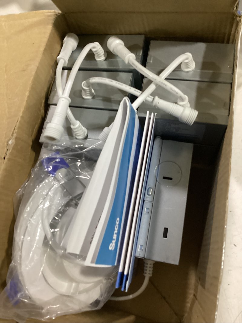 Condition photo showing Good Condition for sunco 6 pack 4 inch led recessed lights, slim canless ceiling lighting, 650 lm, 10w (60w equivalent), 3000k warm white, dimmable, wafer thin, ultra thin with junction box etl 4 inch white - 3000k