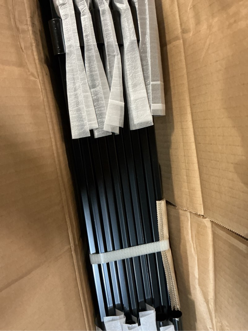 Condition photo showing New/Like New for 10 panels no dig decorative garden fence with gate, gatkitom 31.3in(h) x 21.7ft(l) rustproof animal barrier metal dog fence outdoor for yard, patio, temporary garden fencing with ground stakes lozenge 10pc - 31.3in(h) x 21.7ft(l) with gate