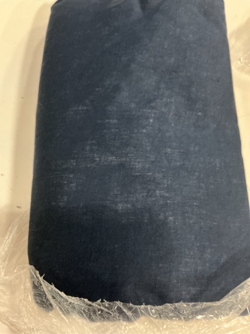 Condition photo showing New/Like New for european linen true blackout curtain - single panel, 48x84, navy