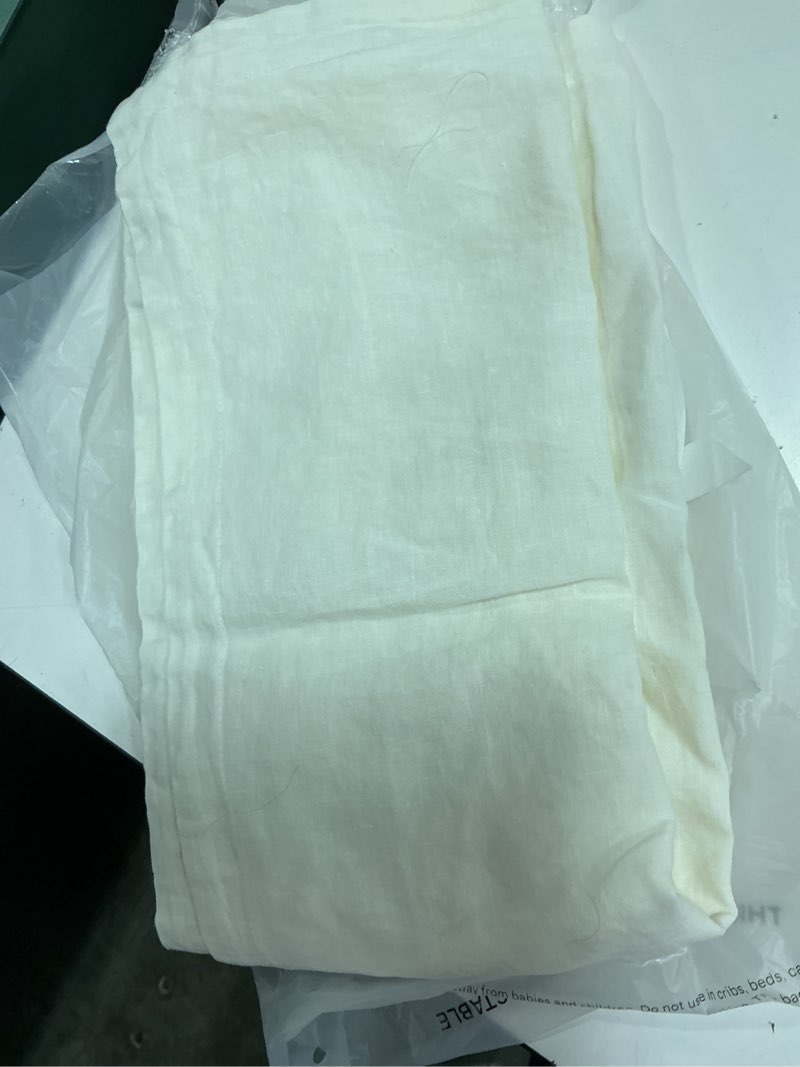 Condition photo showing As Is for quincecorganic brushed cotton sham set 2, queen ivory