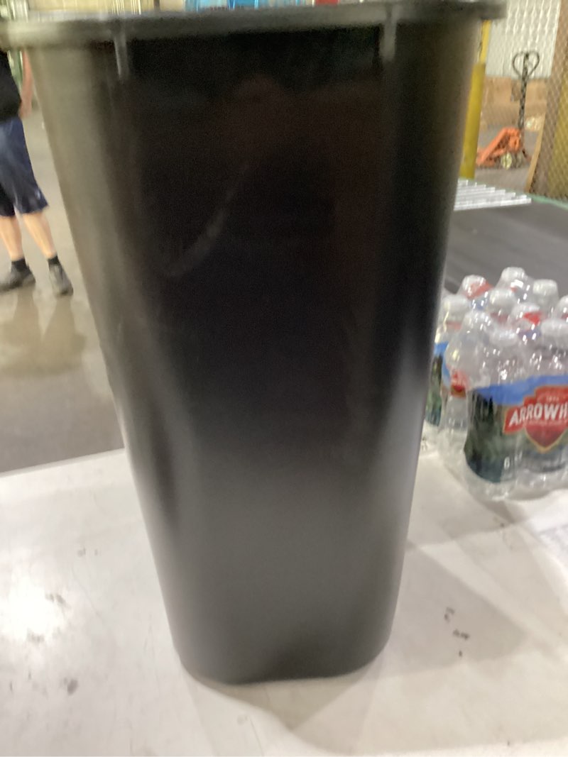 Condition photo showing New/Like New for rubbermaid commercial wastebasket trash container, 41qt/10.25 gal, plastic, black, stackable trash can for bedroom/bathroom/office, fits under desk/sink/cabinet 10.25 gallons black 1