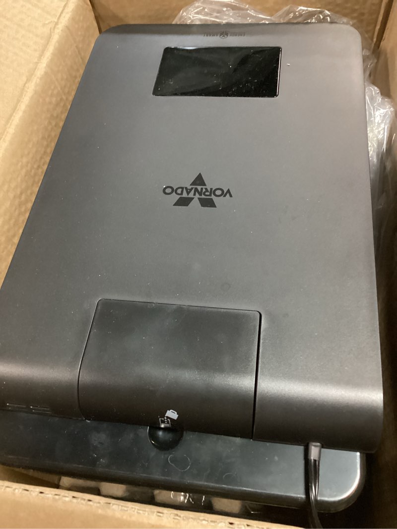 Condition photo showing As Is for Vornado EV3 Whole Room Evaporative Humidifier, 1.5 gal Capacity, Electronic Humidistat, Top Fill, 54-Hour Run Time, 10 Speed Settings, Energy Efficient, 2 Antimicrobial Wicks, Easy To Clean, Black