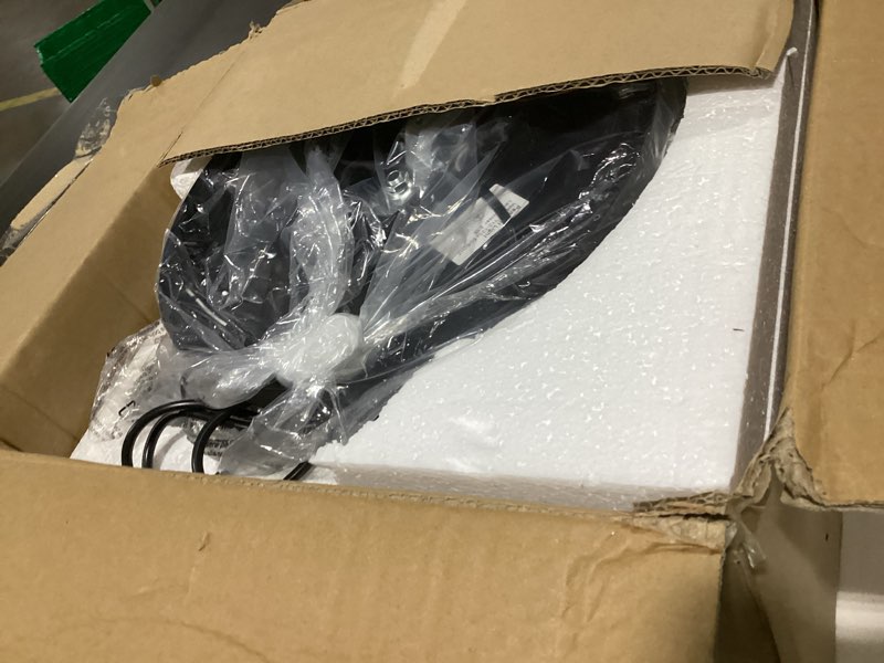 Condition photo showing Good Condition for 3-light pendant lighting, black dining room chandelier light fixture over table with hammered glass, modern cluster hanging lights for kitchen island sink, e26 black + clear glass 3-light cluster