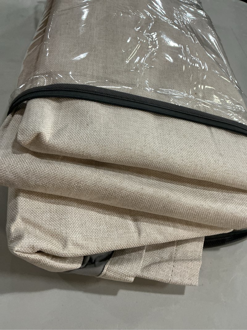 Condition photo showing Good Condition for 100% blackout shield linen blackout curtains for bedroom 120 inches long, back tab/rod pocket living room drapes, thermal insulated blackout curtains 2 panels set, 50" w x 120" l,cream alba | cream 50"w x 120"l (pack of 2)