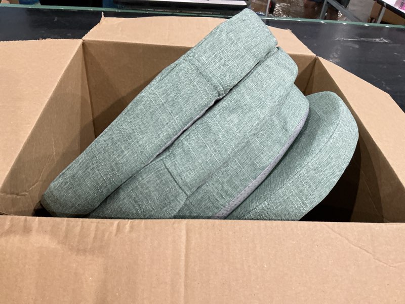 Condition photo showing As Is for ovov non-slip round chair cushions for dining chairs 16" sage green 4 pack 4 sage green