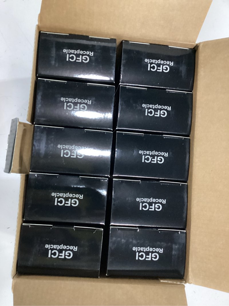 Condition photo showing New/Like New for electeck 10 pack gfci outlets 15 amp, outdoor weather resistant (wr), self-test gfi receptacles with led indicator, ground fault circuit interrupter, screwless wallplate included, ul listed, white 15 amp outdoor 10