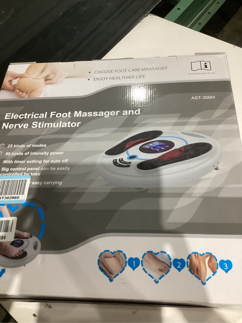 Condition photo showing As Is for Creliver EMS Foot Massager for Neuropathy, Electric Foot Stimulator for Circulation, Pain Relief, Plantar Fasciitis & Muscle Recovery, TENS Unit Muscle Stimulator for Feet and Legs Nerve Therapy