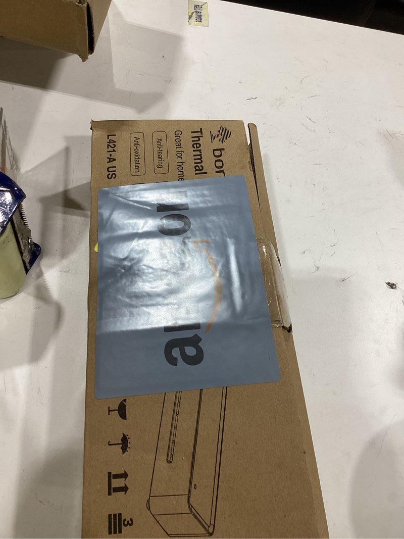 Condition photo showing Good Condition for Bonsaii Laminator Machine with 5 Laminating Sheets, 9 Inch Thermal Laminating Machine for Doc/Posters/Photos, Compact Laminator for Home Office School, L421-Grey 9 in + 5 pouches