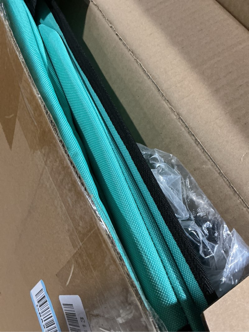 Condition photo showing As Is for 21" Large Size Heated Cat House for Outside & Indoor, Weatherproof Heated Shelter for Multiple Cats with Heating Pad Included?16" D x 21" W x 17" H Green