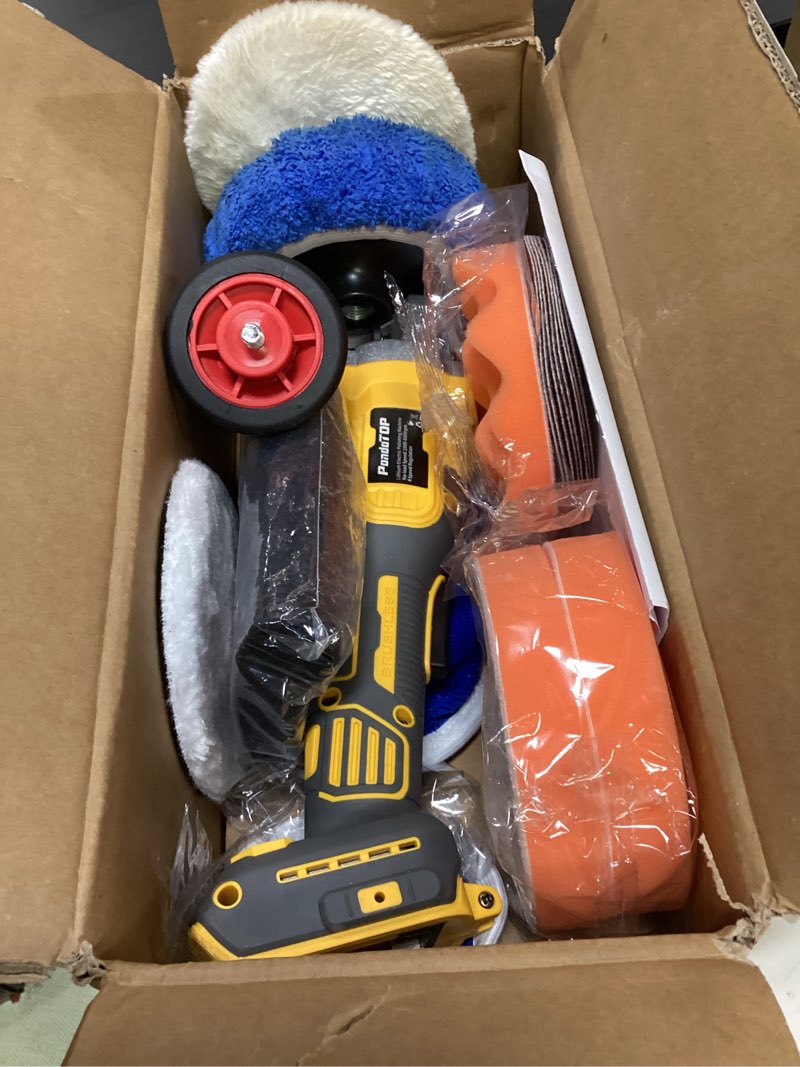 Condition photo showing Good Condition for cordless buffer polisher for de-walt 20v max battery, brushless rotary car buffer polisher, variable speed 1000-6000 rpm, detachable handle polisher for car detailing,sanding waxing (no battery) md05