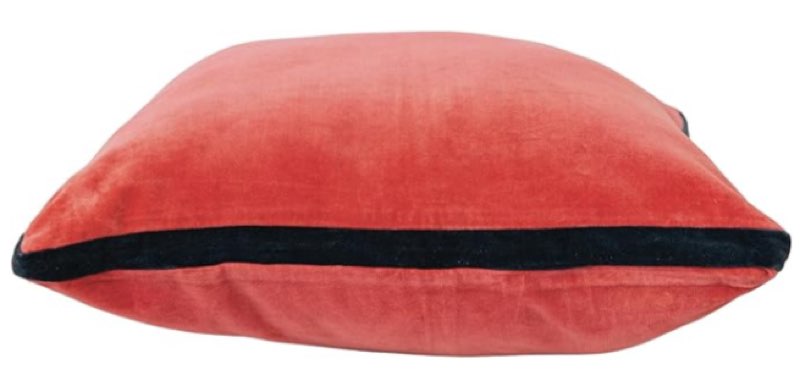 Creative Co-Op, Berry and Navy Multicolored Art Deco Velvet Pillow