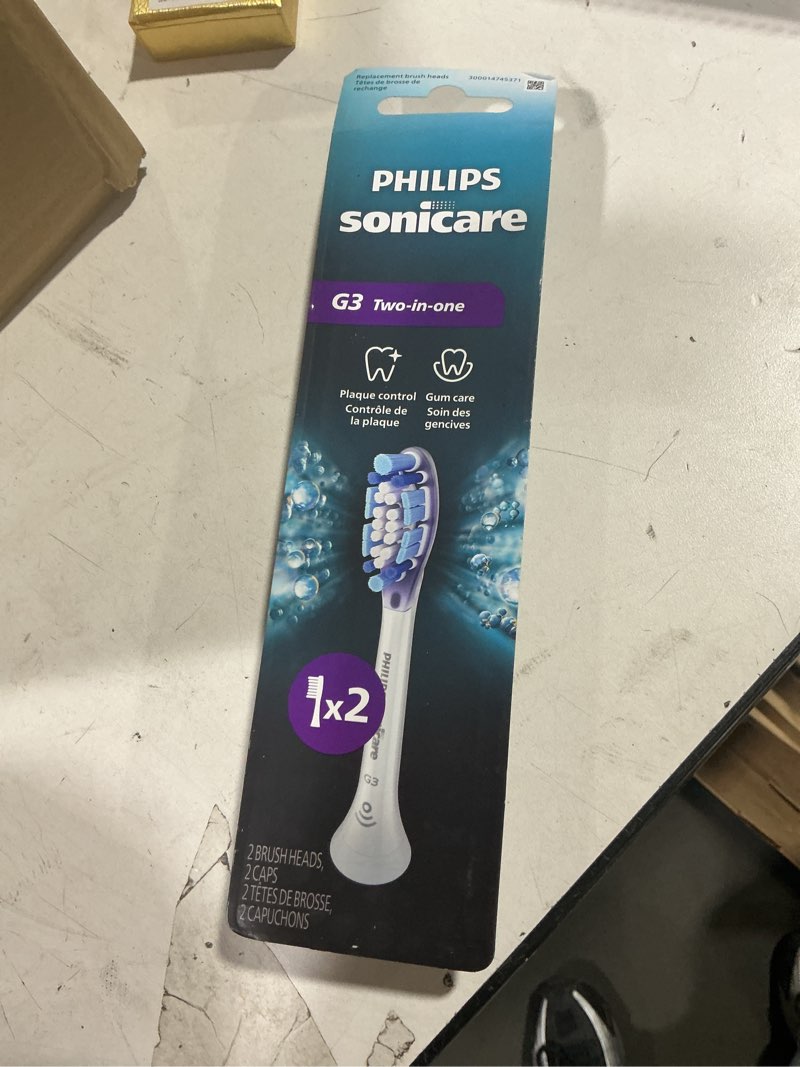Condition photo showing New/Like New for Philips Sonicare G3 Two-in-One - Genuine Replacement Electric Toothbrush Heads, White, 2 Pack, HX9052/77 White 1 Count (Pack of 2)