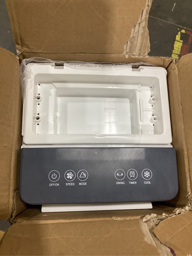 Condition photo showing As Is for portable air conditioners,3-in-1 evaporative cooling fans that blow cold air, 4 modes 3 speeds, 120°oscillation, led display, 12h timer, windowless portable ac w/ 8l tank & remote for home bedroom white