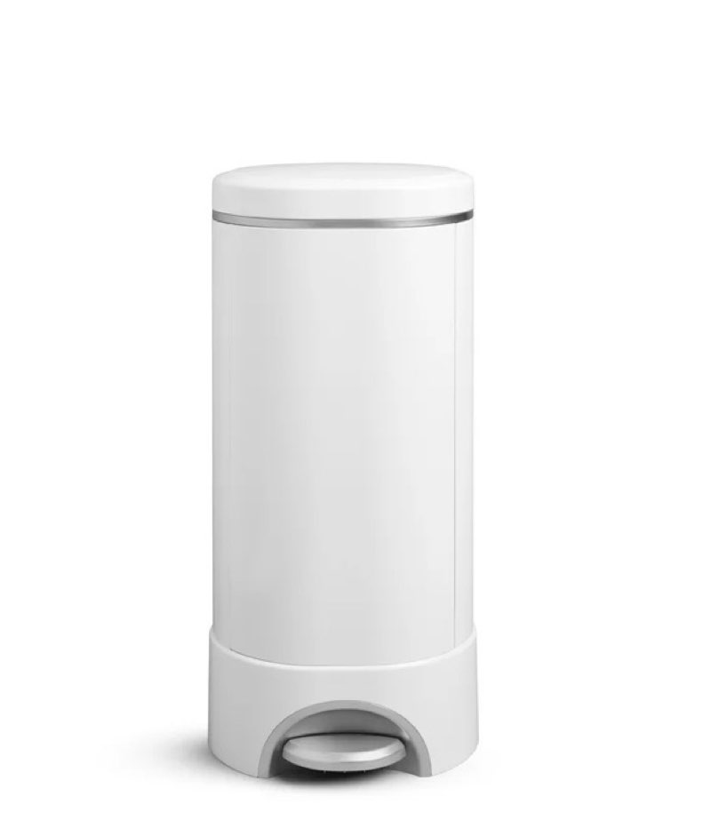 munchkin® step™ infant diaper pail, powered by arm & hammer™, #1 in odor control, hands free, white