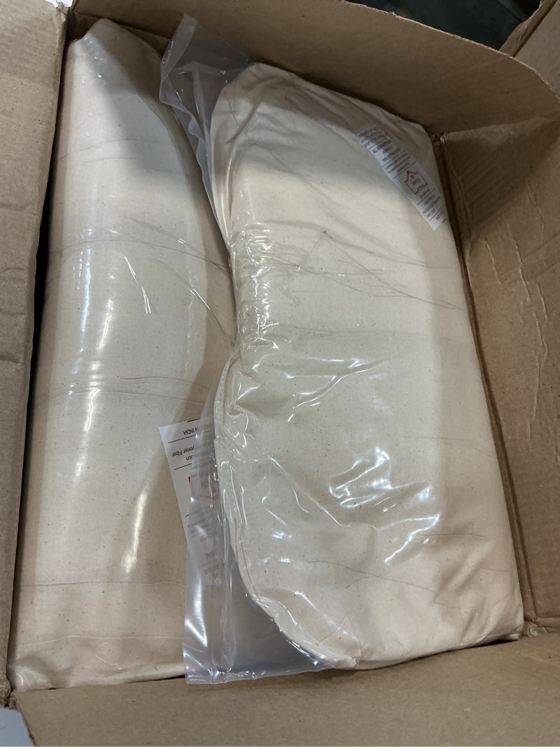 Condition photo showing New/Like New for Trendy Home 20x20 100% Natural Cotton Throw Pillow Insert(Set of 4), Bed and Couch Pillows Stuffer Hypoallergenic, Decorative Home Outdoor Sofa Pillow Filler (Cotton, 4 Pack) Natural Cotton 20x20, Cotton