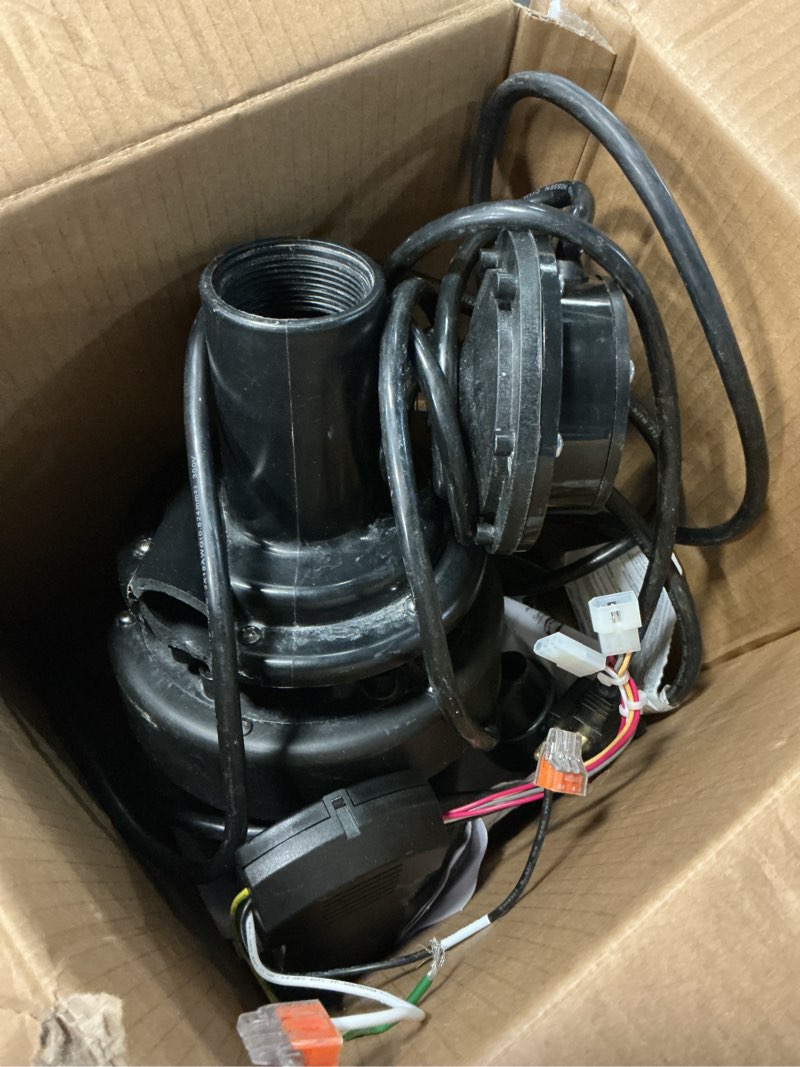 Condition photo showing As Is for star water systems 1/3 hp 1320 gph thermoplastic diaphragm switch top ac sink pump system
