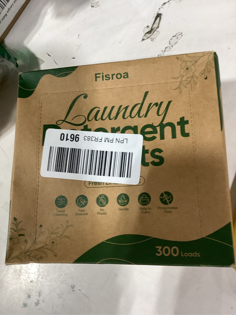 Condition photo showing New/Like New for travel laundry detergent sheets fisroa 300 loads eco-friendly washing detergent sheets plastic-free washer strips, fresh linen scent liquidless laundry strips for camping dorm fresh linen scent 150 count (pack of 1)