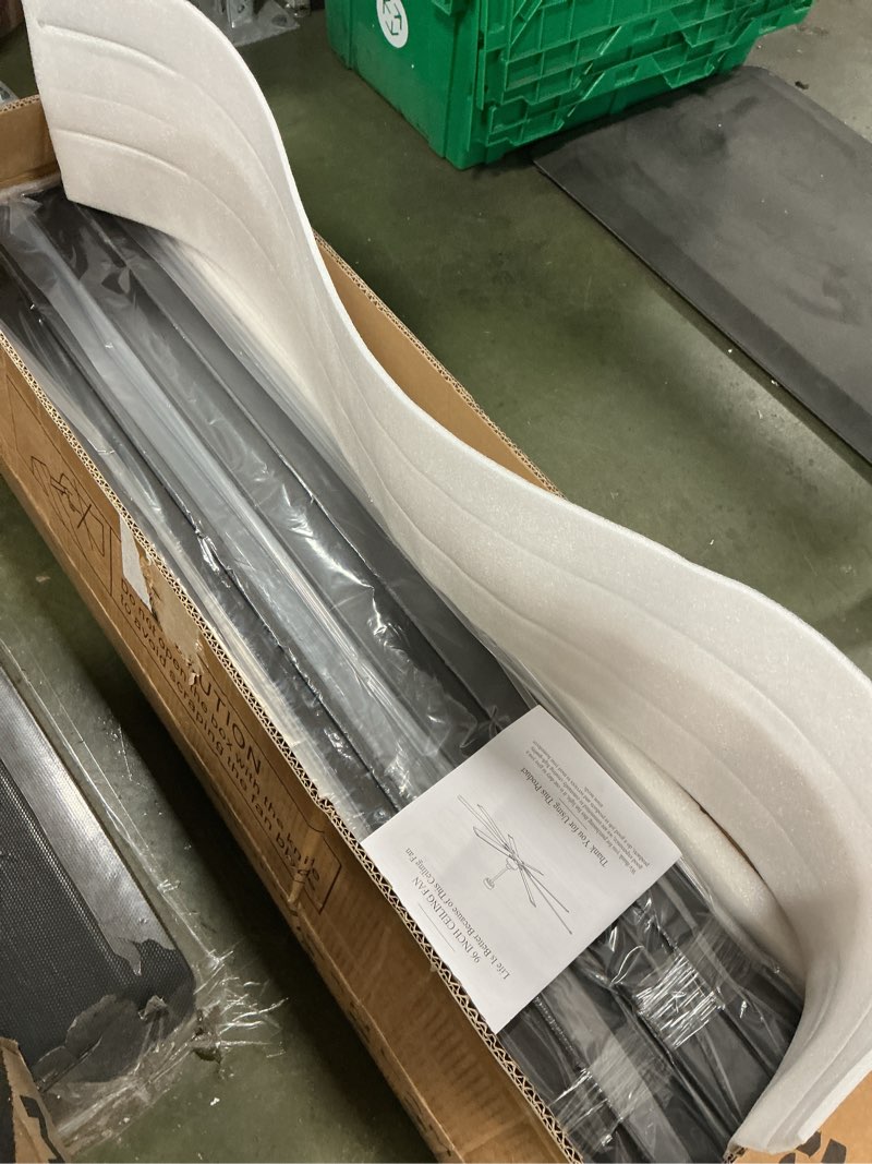 Condition photo showing New/Like New for ZOEYON 96 Inch Industrial Ceiling Fan - Large Ceiling Fan with DC Motor, 3 Downrods, 6-Speed Remote 