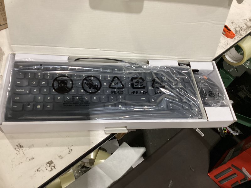 Condition photo showing Good Condition for lenovo 300 usb combo, full-size wired keyboard & mouse, ergonomic, left or right hand mouse, optical mouse, gx30m39606, black keyboard + mouse