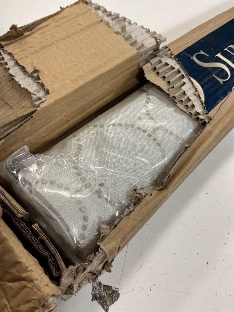 Condition photo showing Good Condition for ECLIPSE Darien Insulating Blackout Cordless Lined Window Roman Shade for Living Room, 33 in x 64 in, Linen