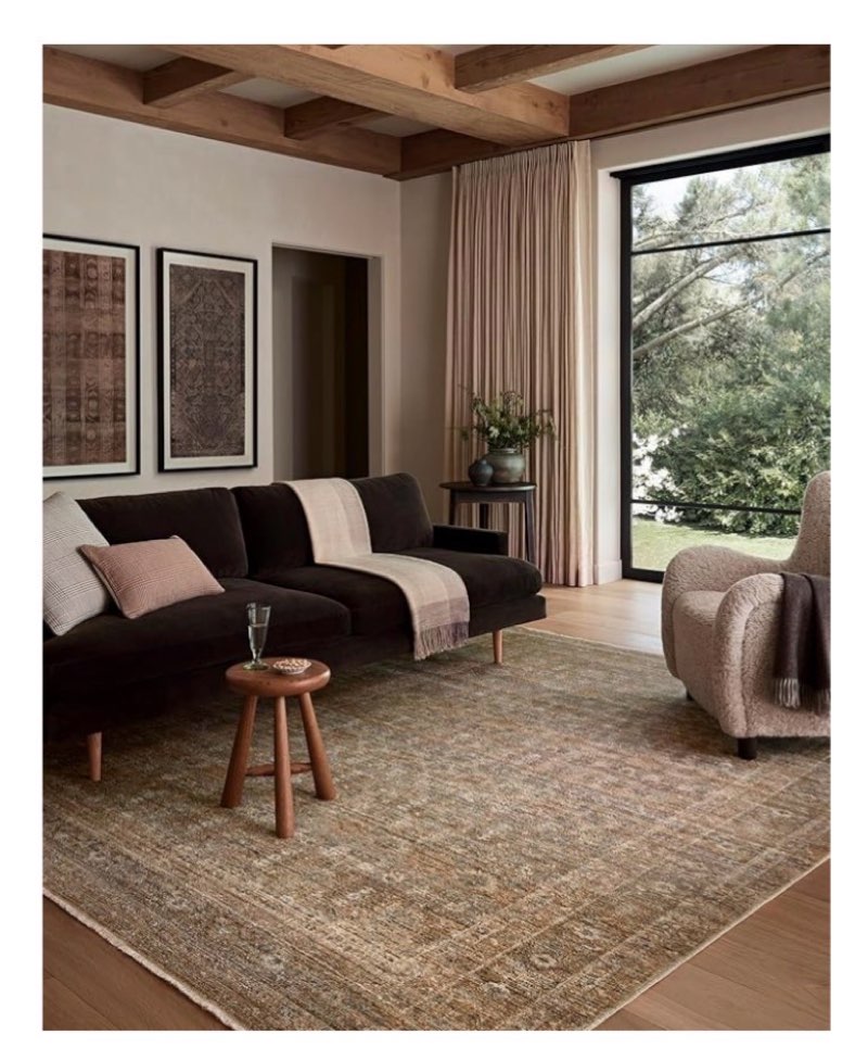 loloi amber lewis molly collection mol-06 gold/blue 3'-0" x 5'-0" low pile accent rug