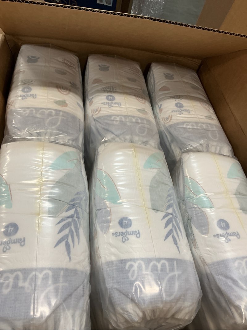 Condition photo showing New/Like New for (Size 4t)Pampers Baby Diapers - Pure Protection - Size 4, 150 Count, for up to 100% Leakproof, Premium Plant-based Skin Protection