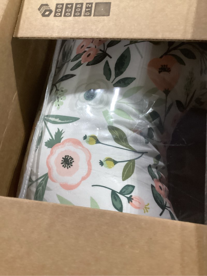 Condition photo showing Good Condition for Boppy Nursing Pillow - Ergonomic Bottle & Breastfeeding Pillow with High, Firm, Large Area, Water-Repellent Cushion with Washable Cover; Baby Safety Alliance Verified - Pink Garden Flowers