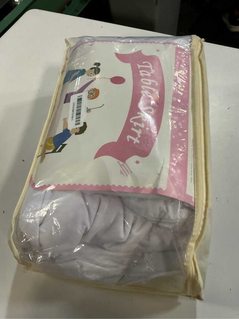 Condition photo showing Good Condition for outpain white spandex table clothes for 6 foot rectangle tables-4pack 6ft spandex fitted table cover, wrinkle free tablecloths with skirt for parties, wedding, birthday, banquet, festival white 6ft(4pack)